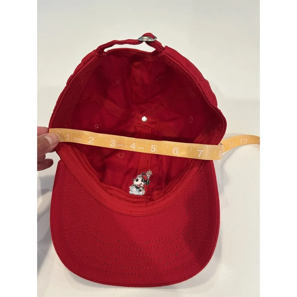 Disney Minnie Mouse Womens Kids Hat Red Embroidered Gift Disneyland Disney World